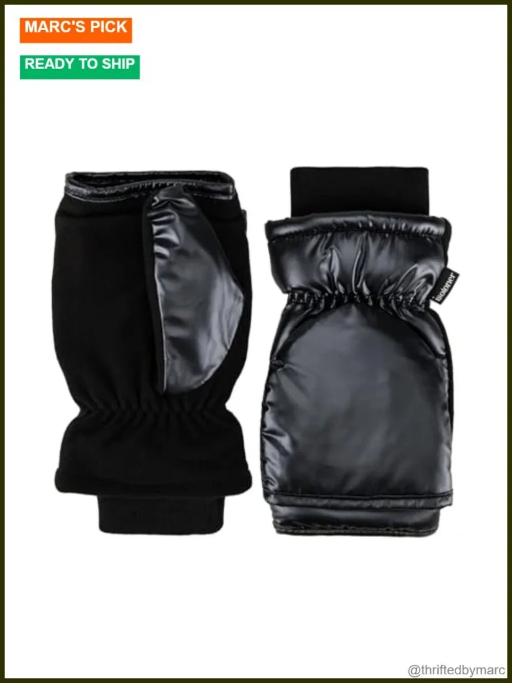 Isotoner Womens Water Repellent Touchscreen Flip Top Mittens with SleekHeat